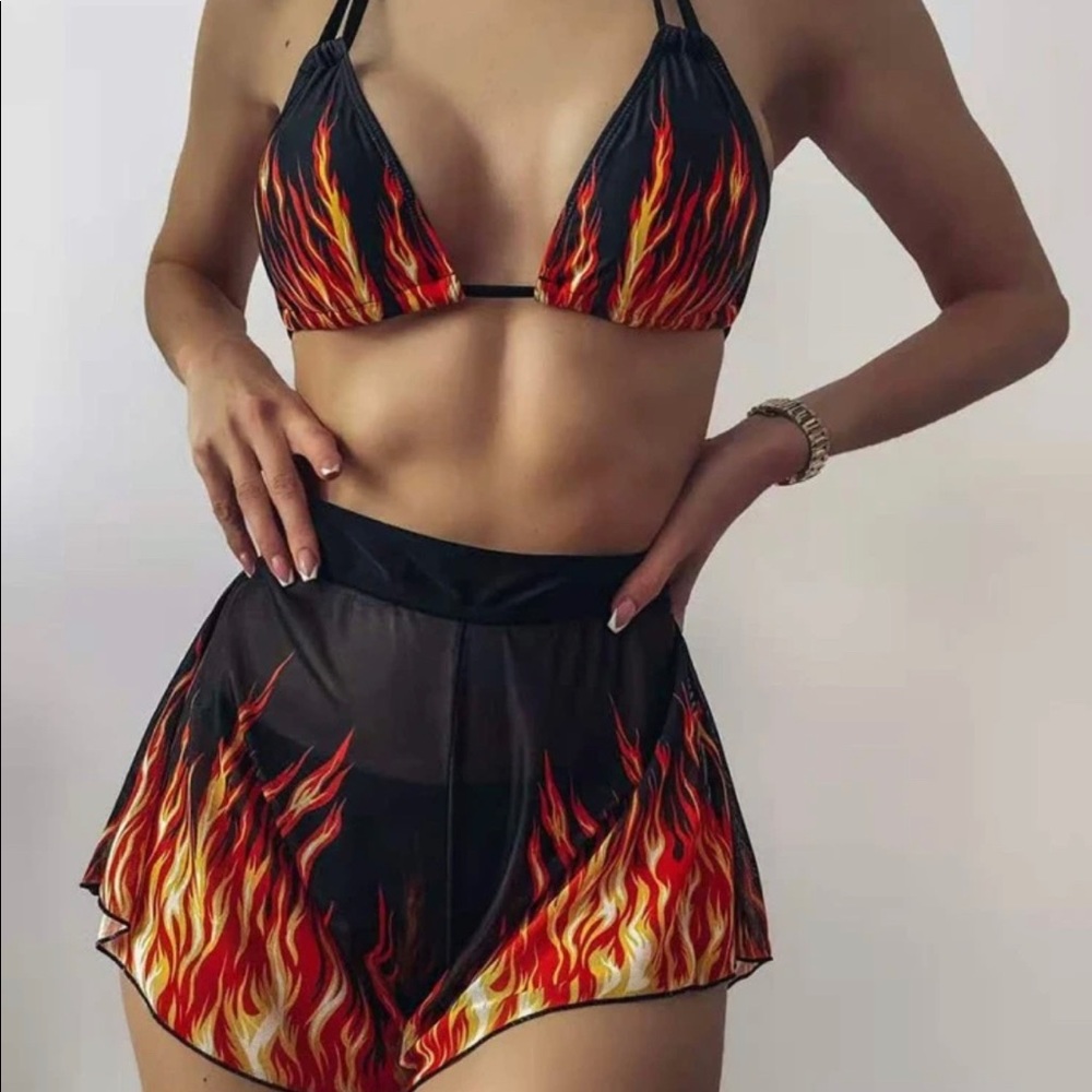 Flame bikini set